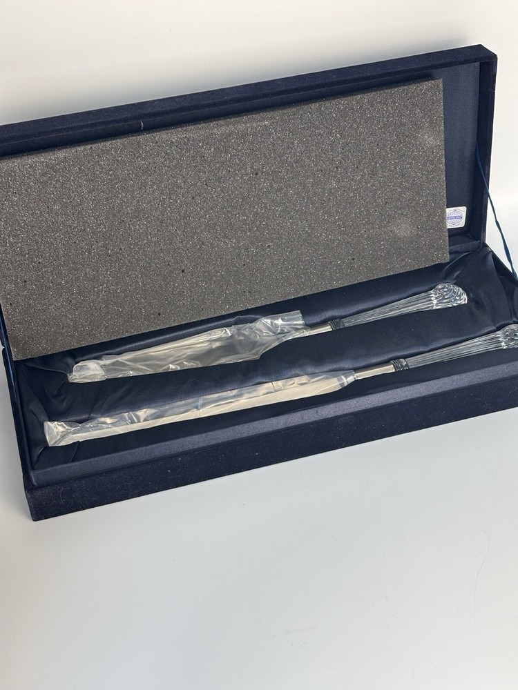 Things Remembered Crystal Handled Wedding Cake Serving Set