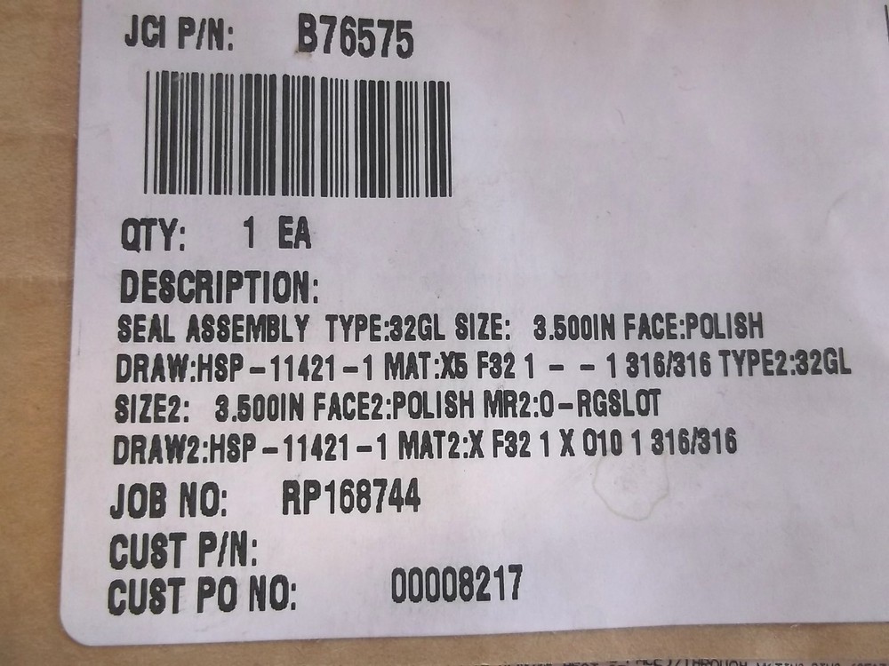 John Crane Inc. B76575 Assembly Seal Kit