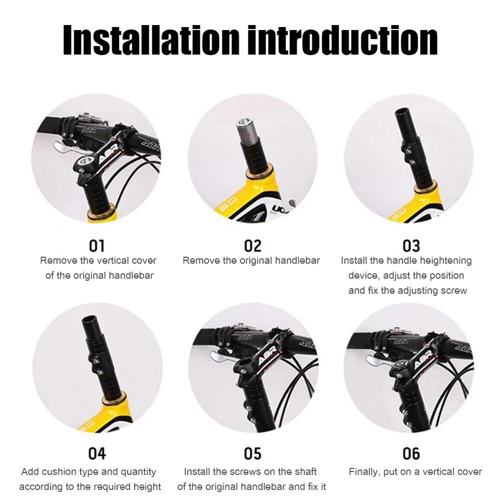 Bicycle Fork Stem Extender MTB Bike Handlebar Riser Head Up Adapter115/180/210MM