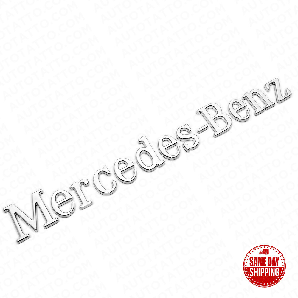 Mercedes-Benz Letter Emblem 3D Logo Nameplate Badge Decoration AMG Chrome Sport