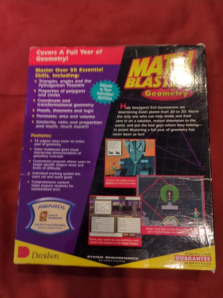 Math Blaster: Geometry (PC CD-ROM, 1996, Davidson & Associates) - NEW