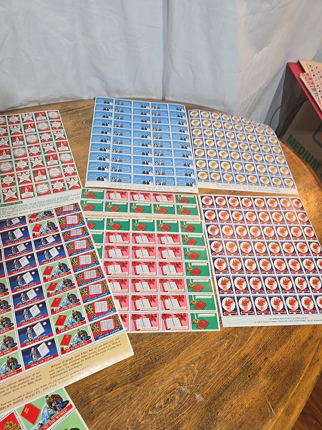 Vintage Religious SEAL STAMP Sheets lot