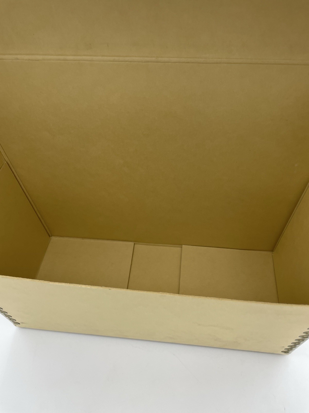 Vtg Archival Storage Box Metal Edge Archival Boxboard AcidFree 12.5x10.5x5