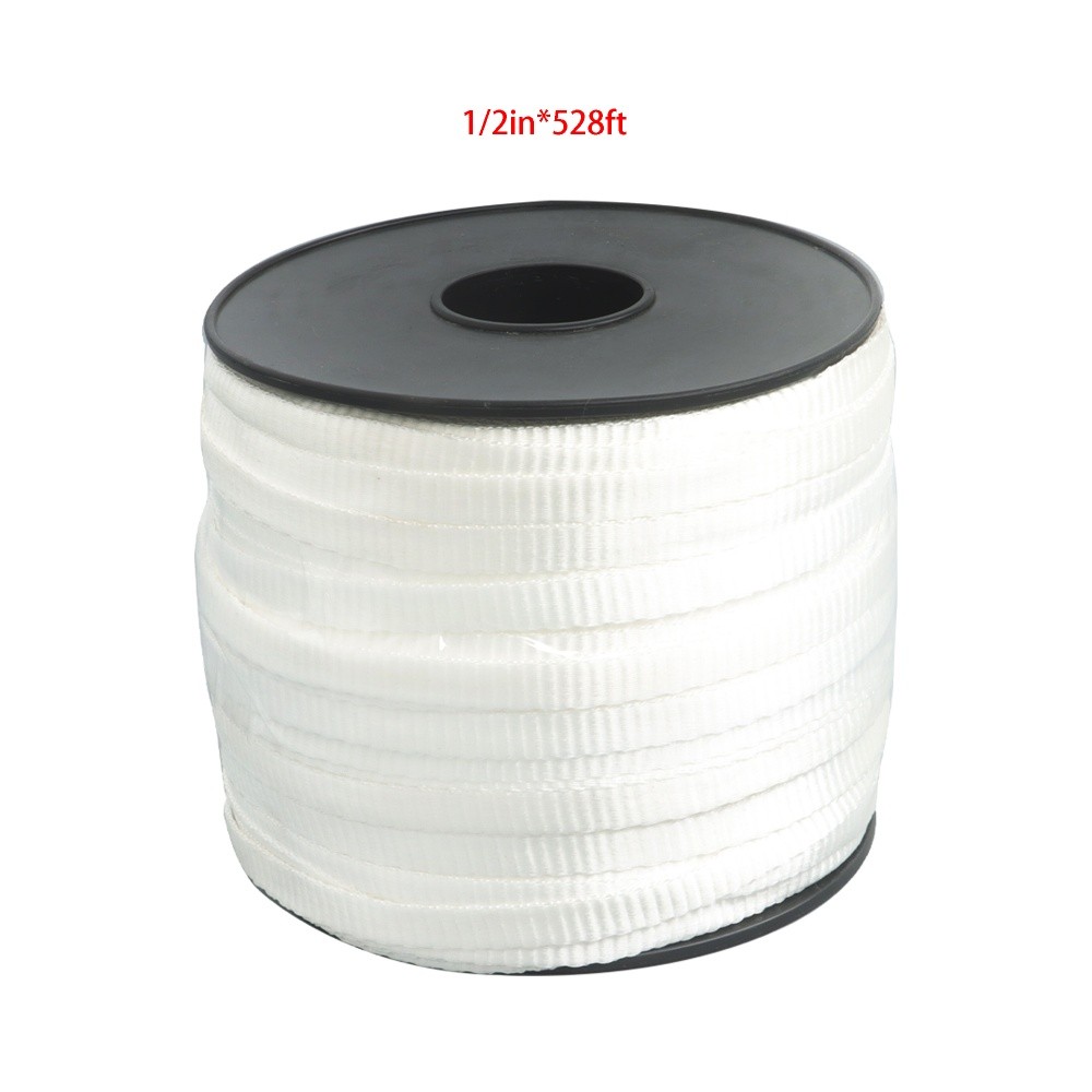 1/2" x 528' Mule Tape Flat Rope Printed Webbing Cable Pulling Tape for Packaging
