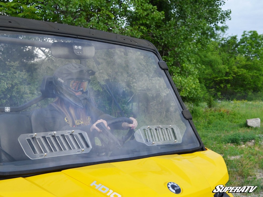 SuperATV Scratch Resistant Vented Full Windshield for Can-Am Defender (2016+)