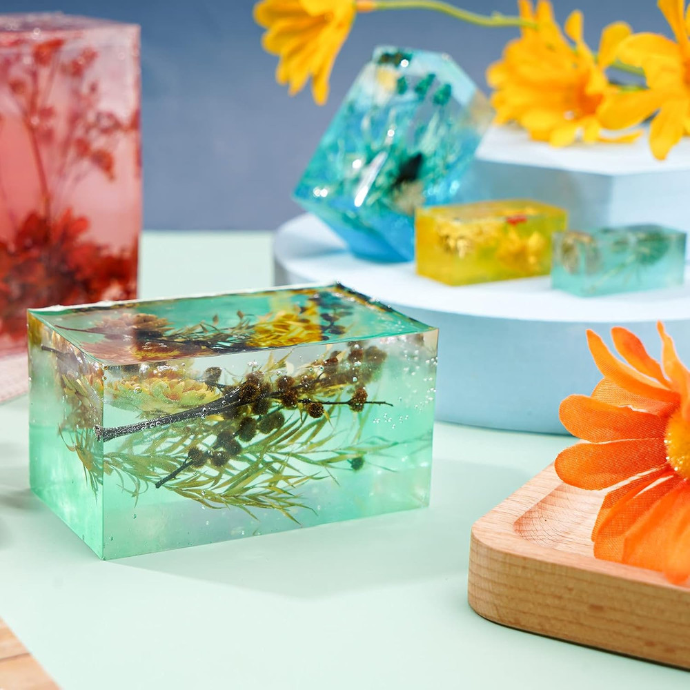 Gartful Rectangle Resin Molds, 6PCS Cube Silicone Molds, Resin Epoxy Casting Mol