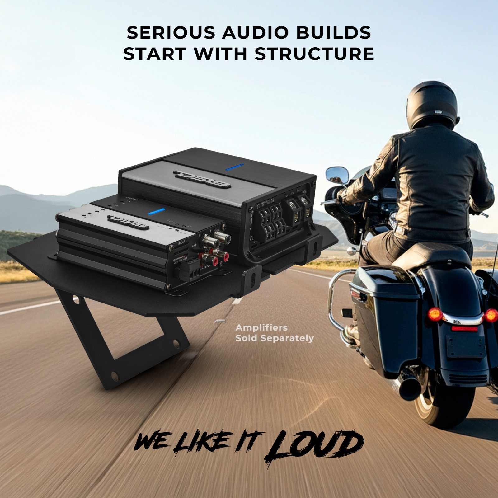 DS18 Harley-Davidson Road Glide Amplifier Rack for models 2014–2023