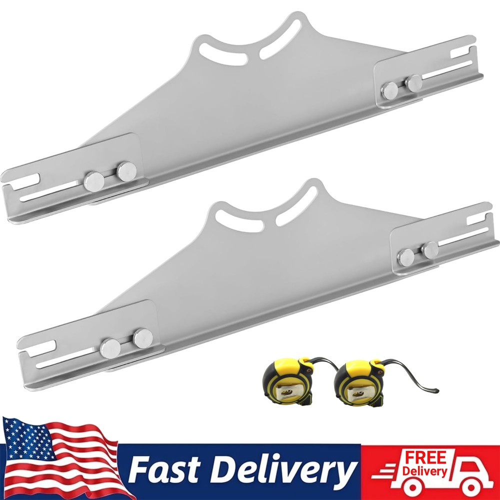Wheel Alignment Tool 2 PCS Heavy Duty Toe & Camber Alignment Plates - Silver