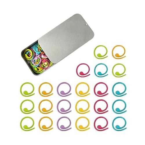 50 Pcs Stitch Markers for Knitting,Stitch Counters for Spiral