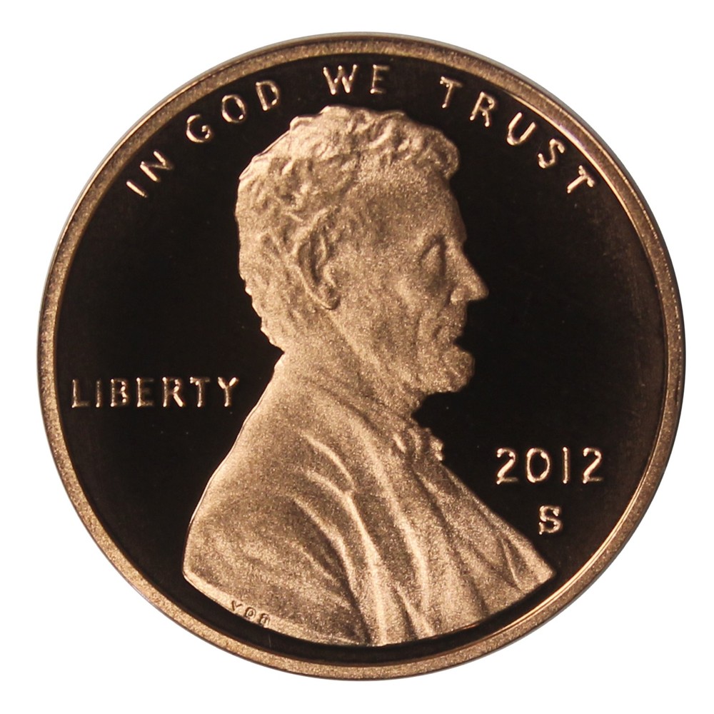 2012 Gem Deep Cameo Proof Lincoln Shield Cent US Coin