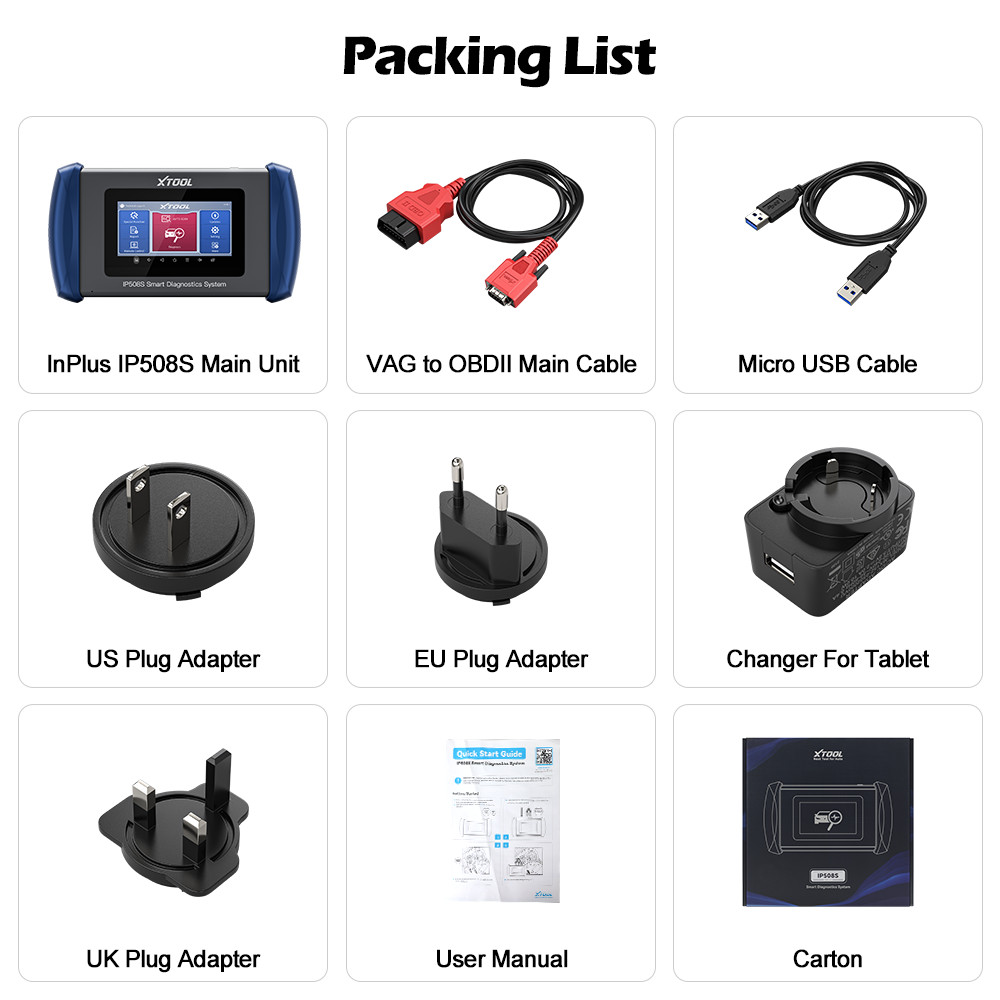 XTOOL IP508S Car OBD2 Diagnostic Scanner Tool ABS SRS System Scan 15+Services