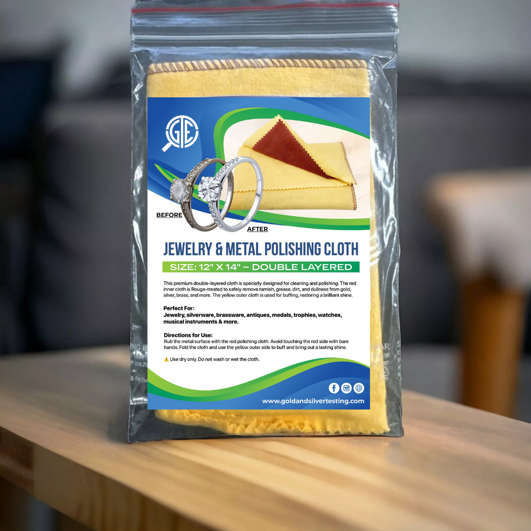 Rouge Polishing Cloth for Silverware & Jewelry Copper Brass Coins Anti-Tarnish