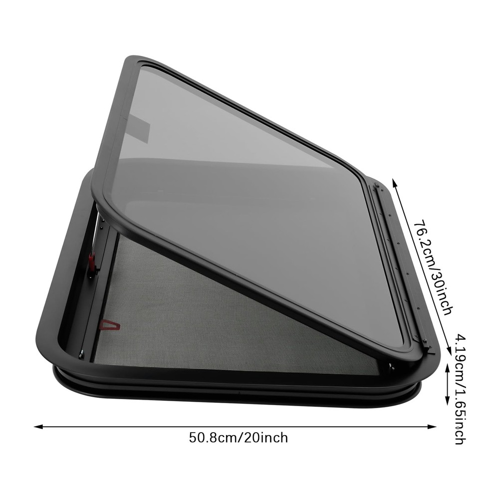 RV Exit Window Replacement 30x20 Tinted Emergency Escape with Net Screen