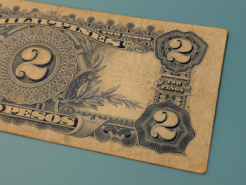 1936 2 Peso Philippines. Better Grade Note