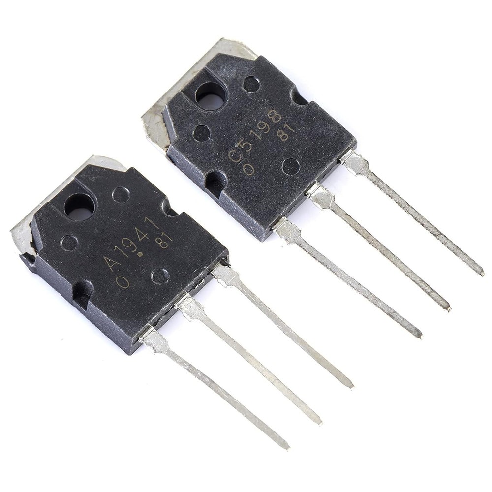 2SC5198 & 2SA1941 Complementary Transistor Set - 140V 10A Power Amplifiers