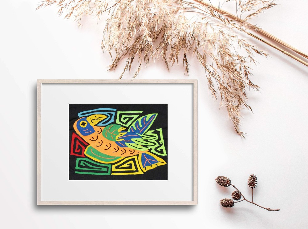 Multicolor Orange And Blue Bird Molita