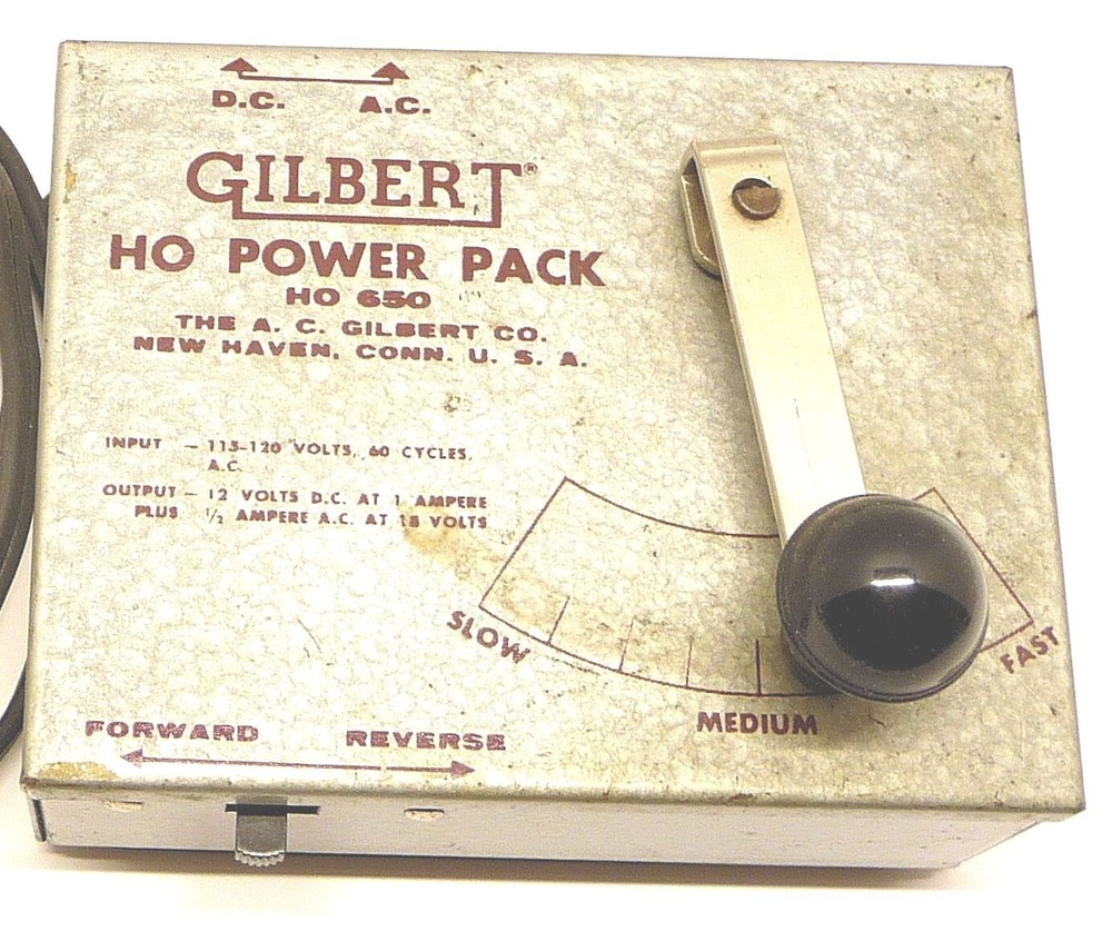 Gilbert HO650 Power Pack Transformer Controller HO Scale Model Trains Vintage