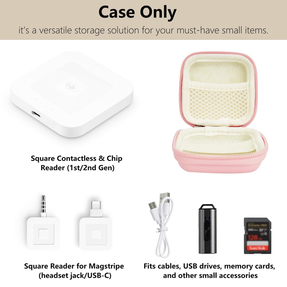 Card Reader Case for Square Contactless & Chip Reader (1st/2nd Gen), Mini Hard