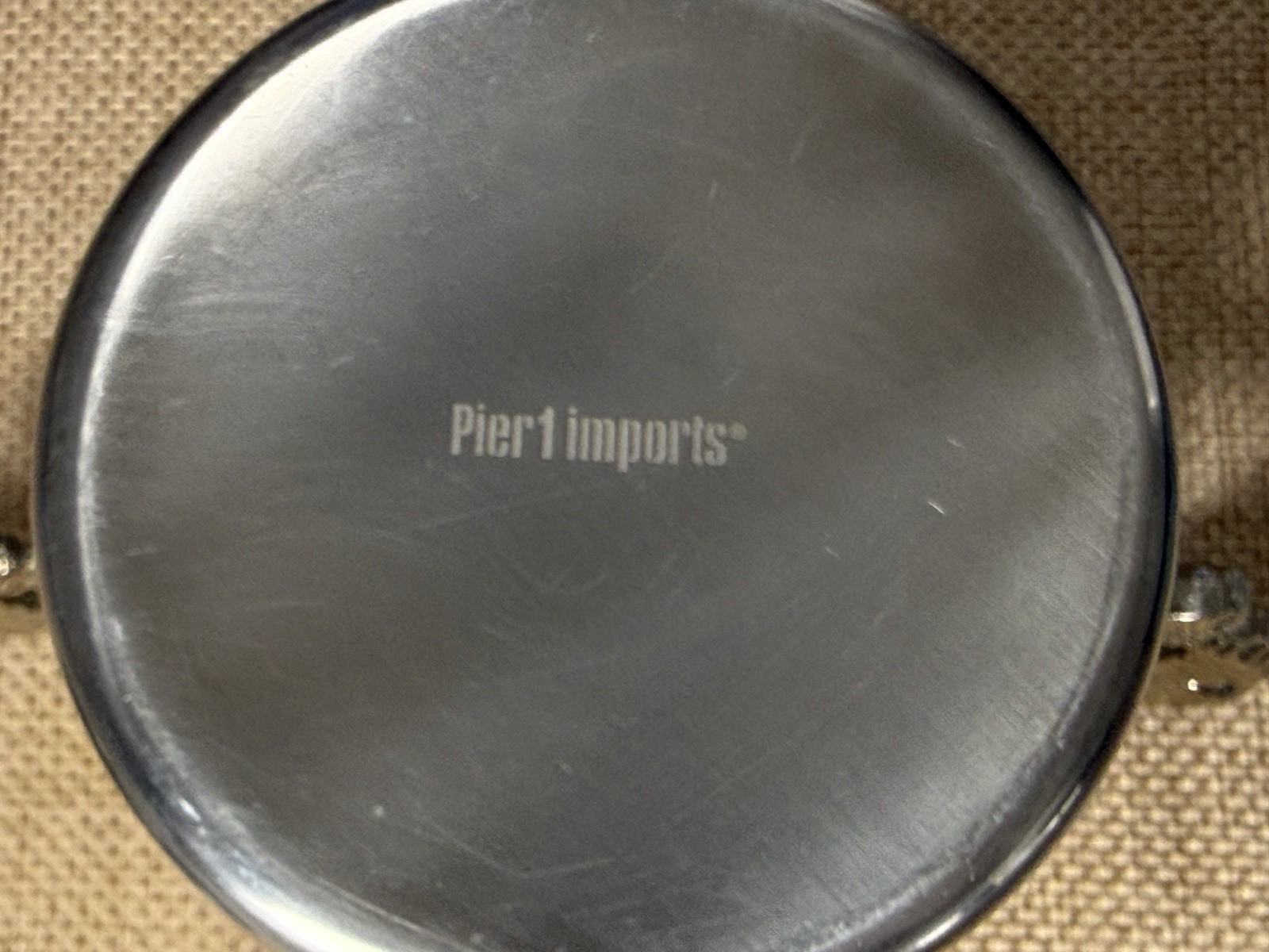 Pier 1 Starfish Ice Bucket Seahorse Stainless Steel Lid Ice Tongs Coastal Decor