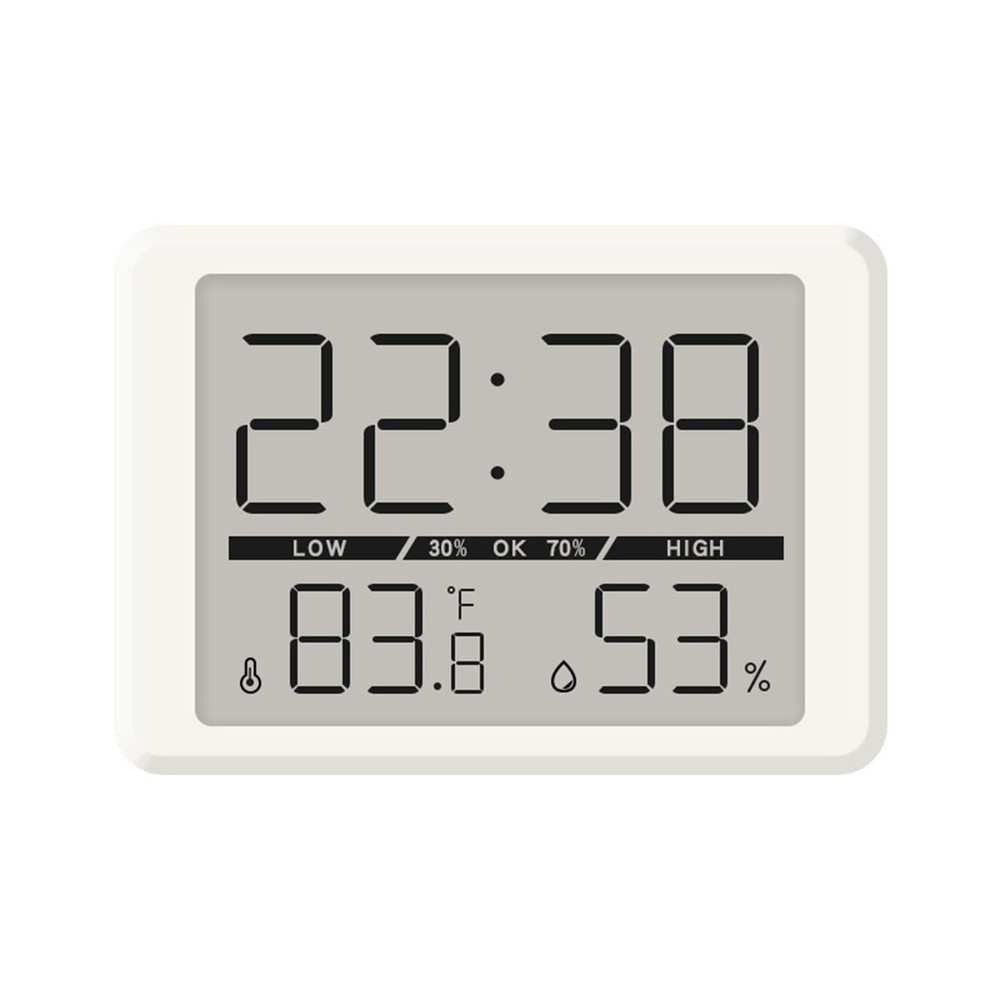 Large Screen Digital Wall Clock with Temperature Humidity Sensing Battery Use