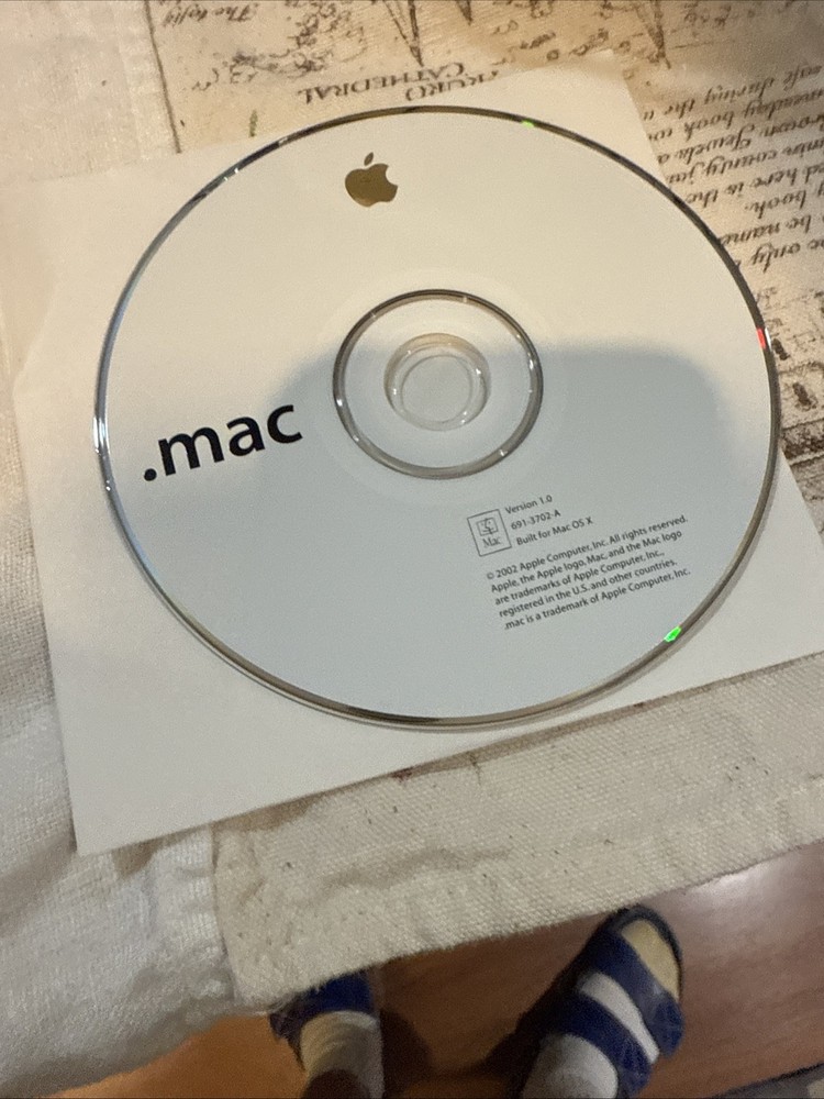 2002 Macintosh Mac .Mac Software Installation CD Version 1.0 Built For OS X