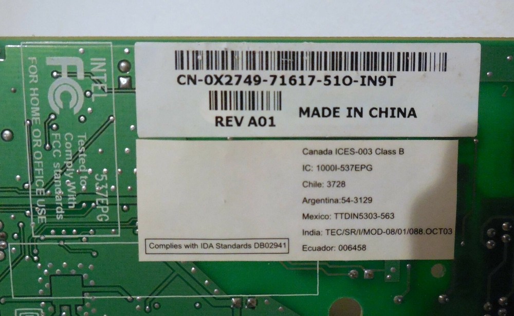 Intel 537EPG 56 Kbps PCI Modem