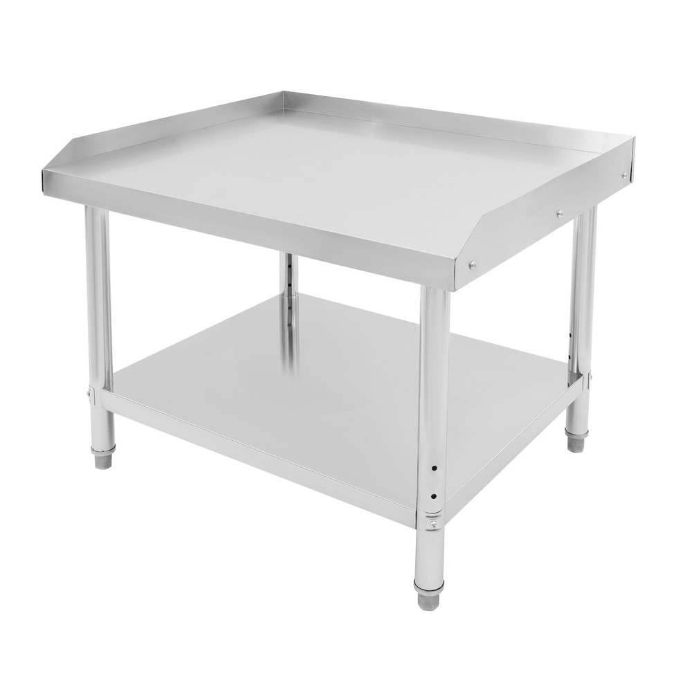Stainless Steel Adjustable Kitchen Restaurant Work Prep Table With Backsplash
