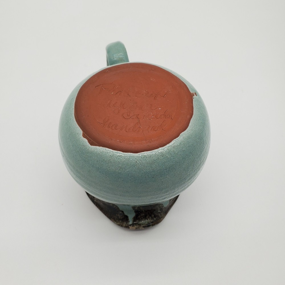 Signed Pinecroft Handmade Small Pottery Pitcher