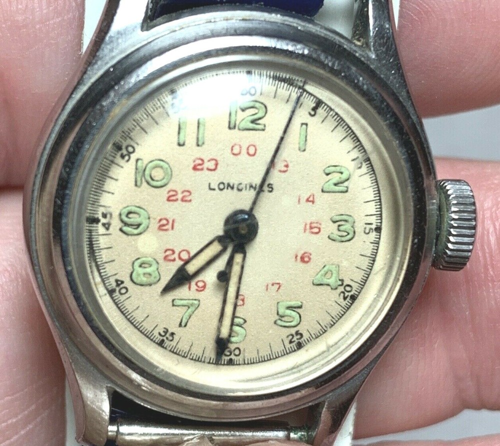 WWII US NURSE NURSES LONGINES WRIST WATCH & LEATHER BOOTS SHOES 17 JEWELS UNADJ