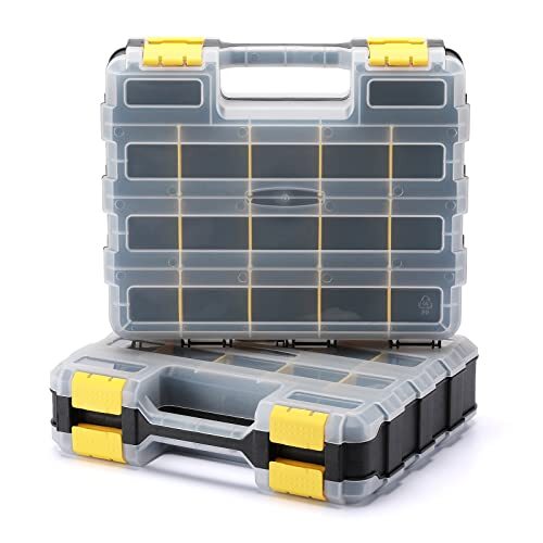 2pcs Double Side Tool Organizer With Customizable/removable Plastic Dividers Har