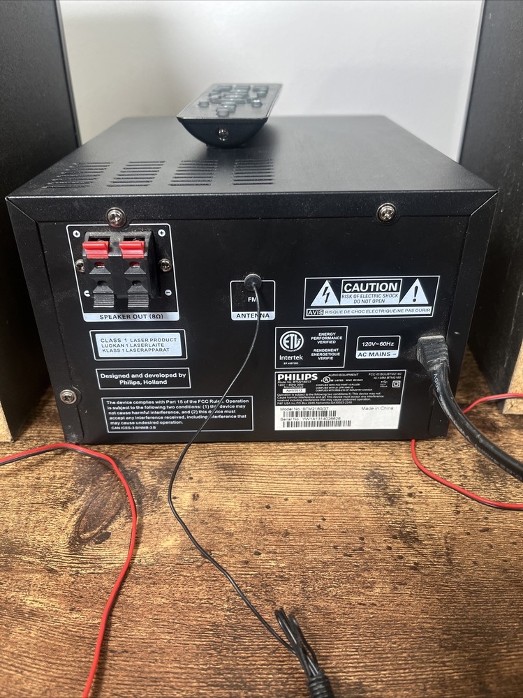 Phillips Micro Music System w/ Remote BTM2180 Black Bluetooth/ MP3/USB Direct