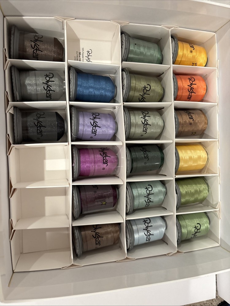 Polystar Embroidery Thread 67 Spools 50wt 1000m