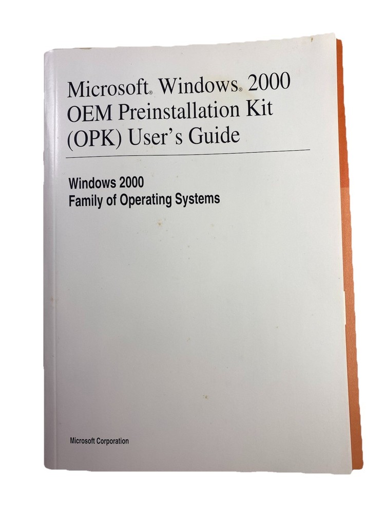 Microsoft Windows 2000 Professional OEM 1-2 CPU SP1 w/ COA CD & Manuals Complete