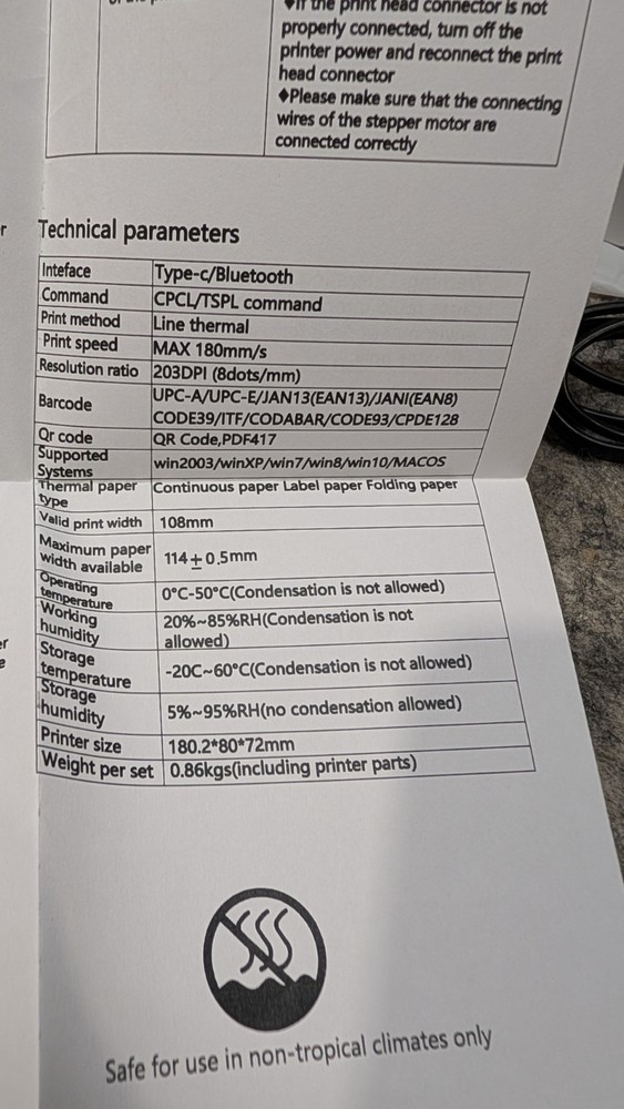 4 Inch Thermal Label Printer MODEL TDL407 USB And Bluetooth Connectivity
