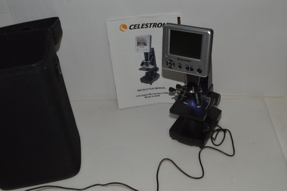 *TC* CELESTRON LDM LCD DIGITAL MICROSCOPE #44340 IN CASE (NPD15)