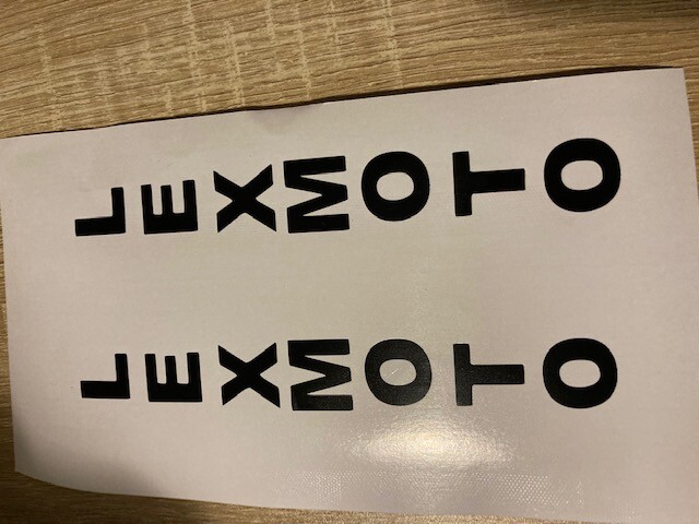 LEXMOTO FORK LEG STICKERS X 2