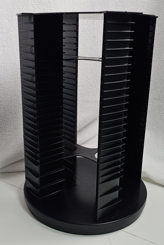 Fellowes 112 CD Rotating Carousel Media Storage Display Tower Rack Double Holder