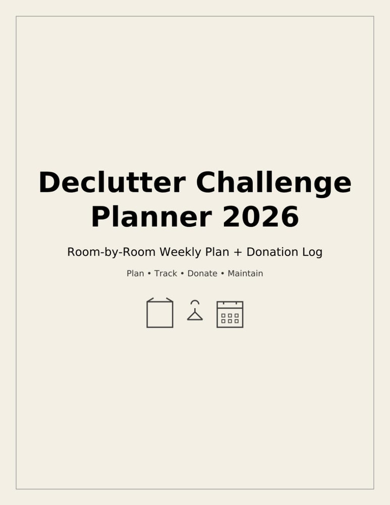 Declutter Challenge Planner 2026