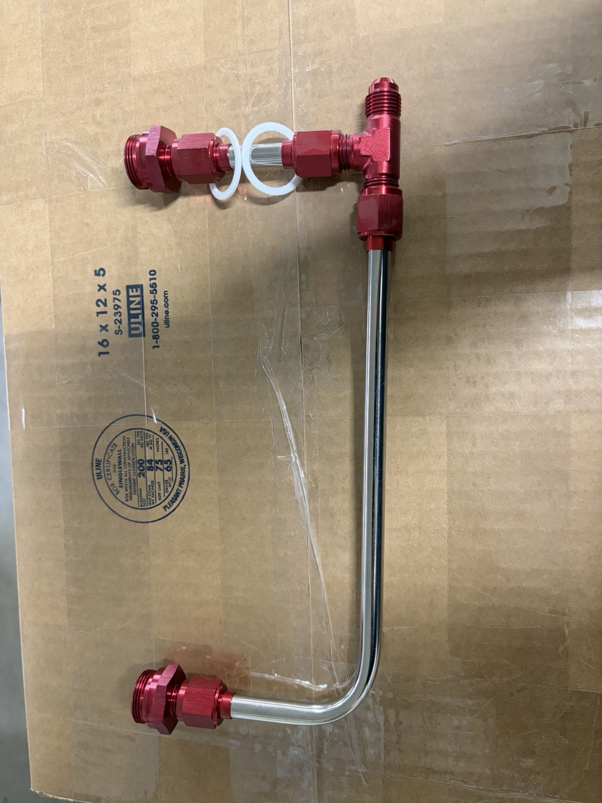 Mooneyham Blowers Holley double pumper stainless carb lines polished drag