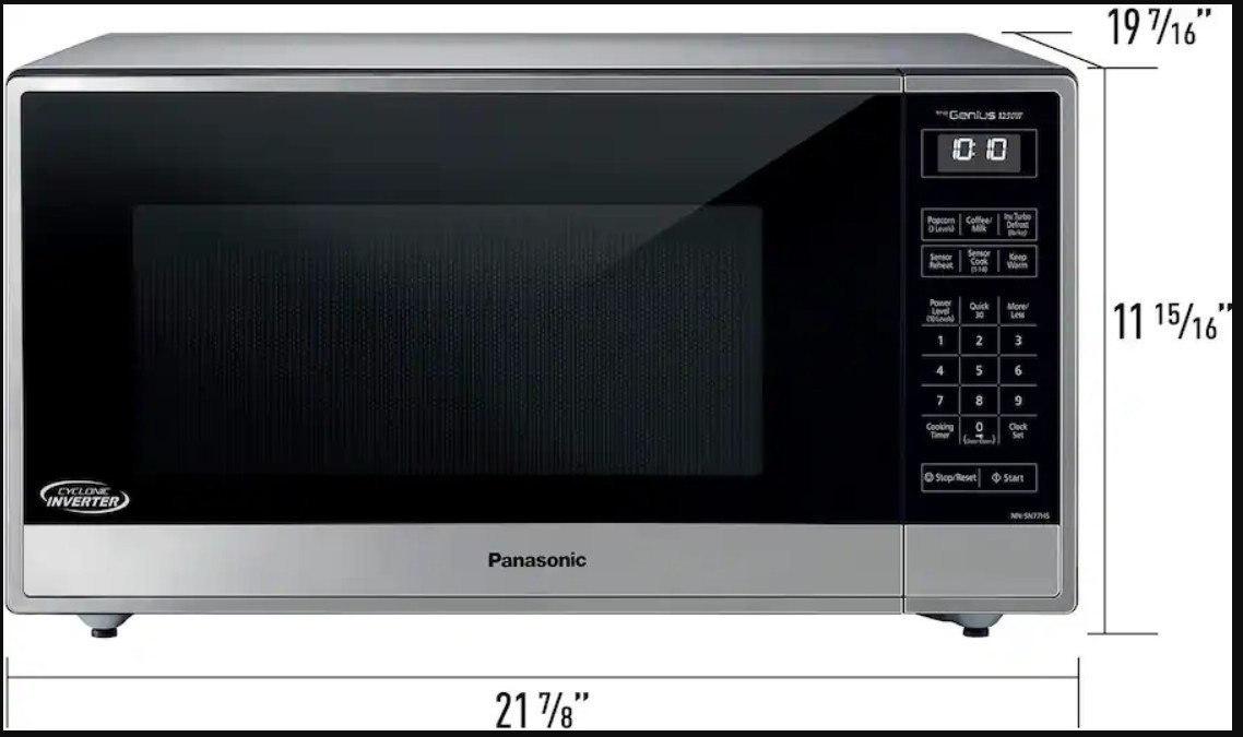 Panasonic 1.6 Cu.ft 1250 Watt Countertop Microwave Oven with Cyclonic Inverter
