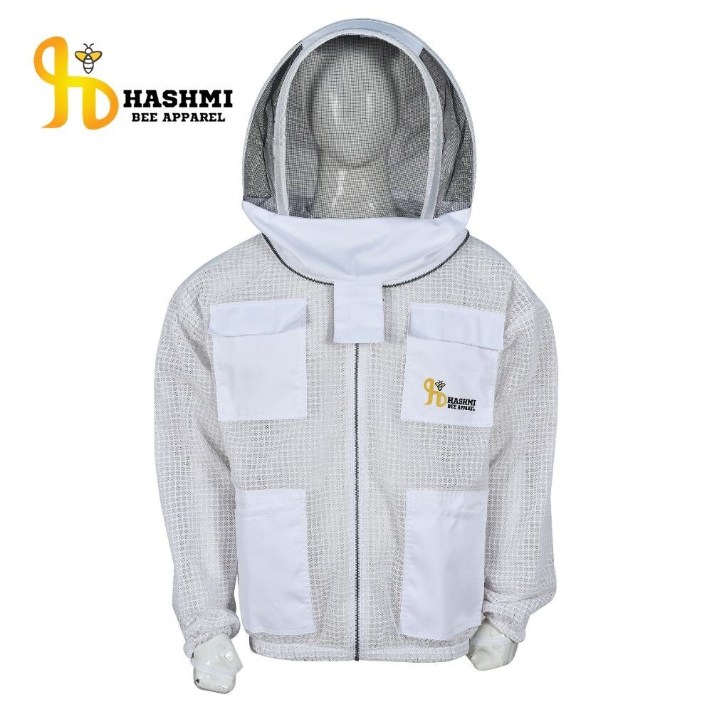 Bee Jacket Sting Protected 3 Layer Jacket Fencing Veil White Beekeeper Jacket