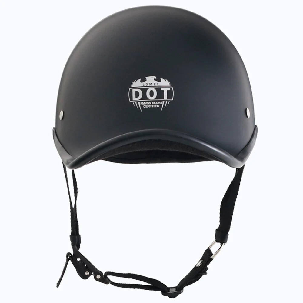 Baseball Cap lightest DOT Beanie Motorcycle Helmet Matte Black Quick Release!