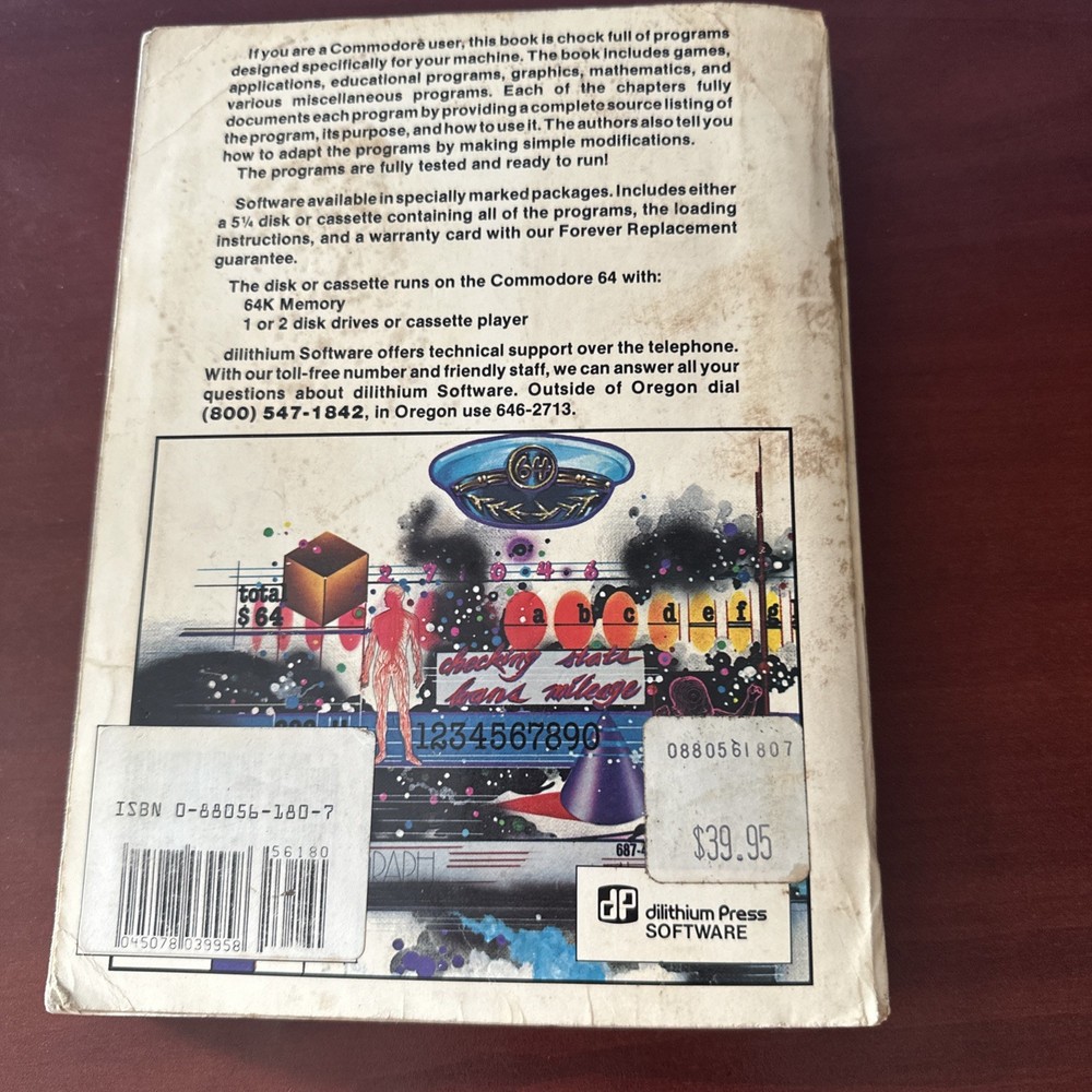 More Than 32 Basic Program For The Commodore 64 Computer Book Original Price Tag