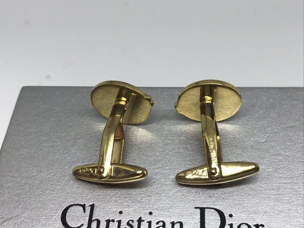 Dior Cd Oval Black Gold Cufflinks