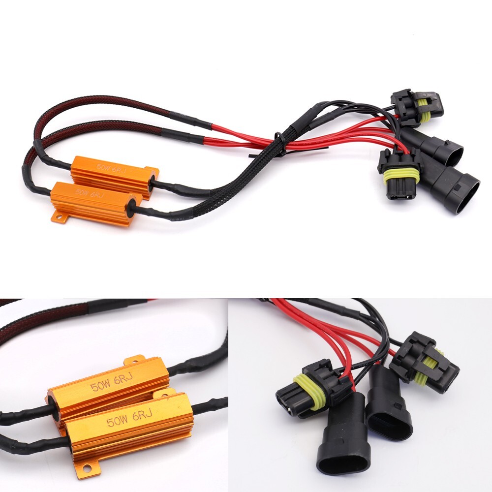 9005 LED DRL Fog Light Canbus 50W 6Ohm Load Resistor Wiring Canceller Decoder