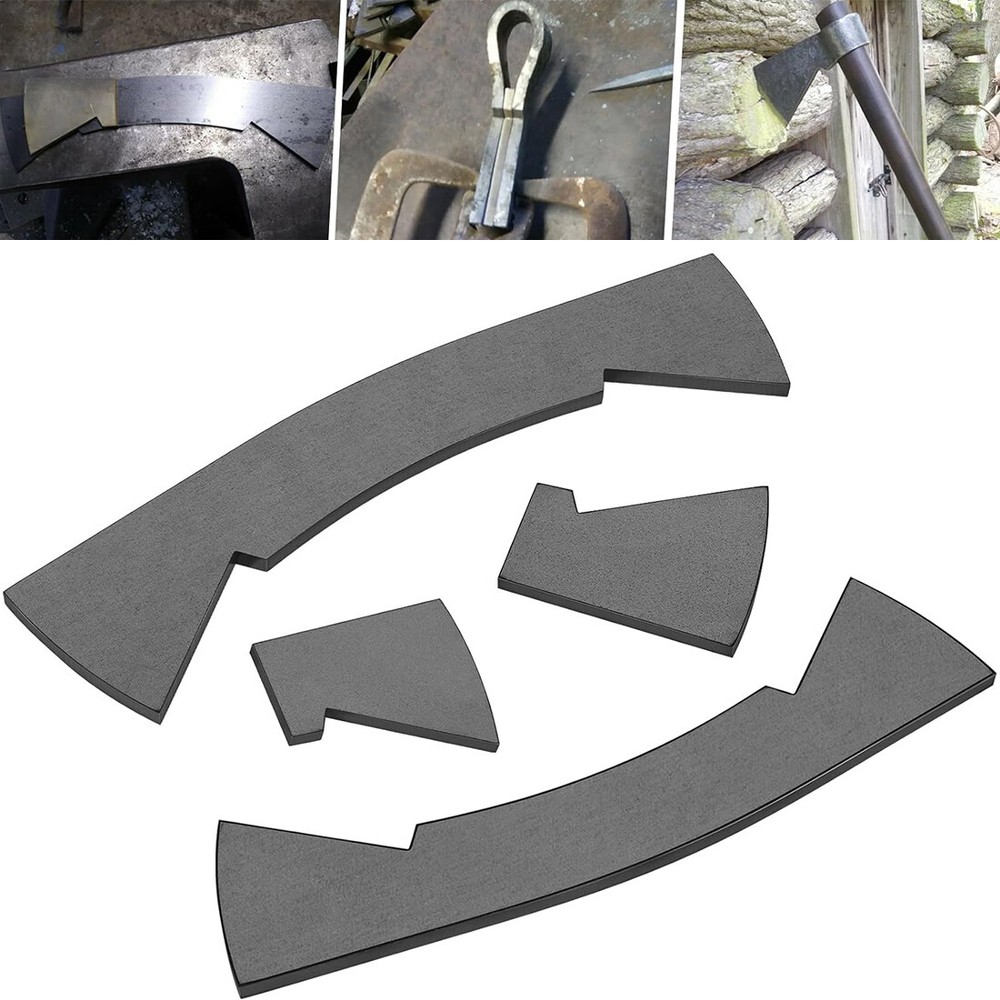 4Pcs Tomahawk Head Kit Throwing Axe Tactical Fixed Blade Tomahawk Axe Hatchet