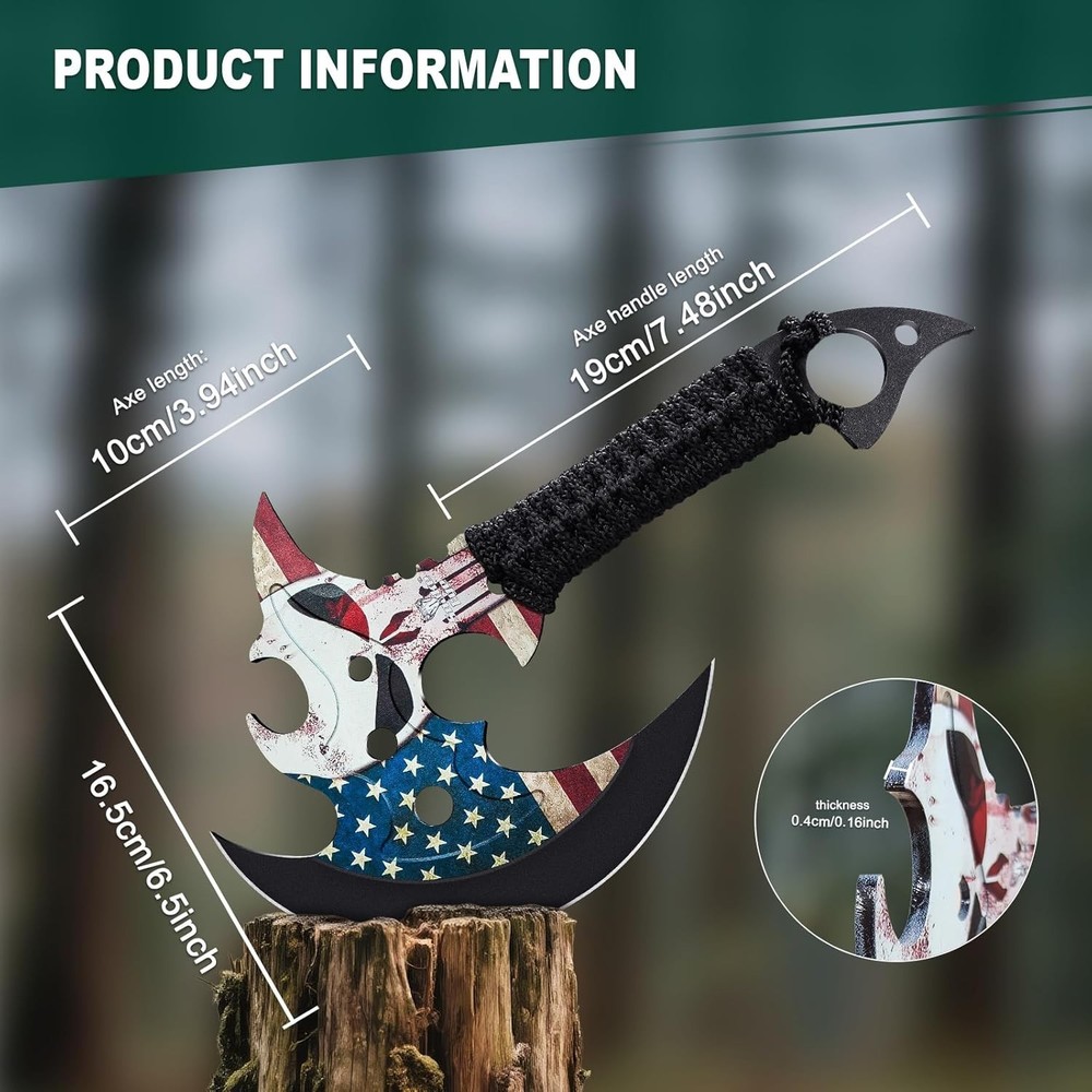 Outdoor 13" Camping Hatchet,Multi Functional Shock-Absorbing Hand Pattern