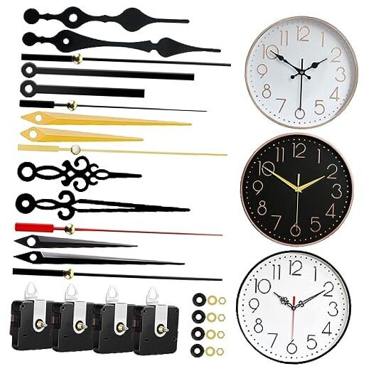 4 PCS High Torque Quartz Clock Movement Mechanism Replacement Clock Kit Style 1