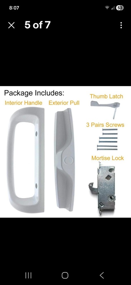 HauSun Sliding Door Handle Set, Black