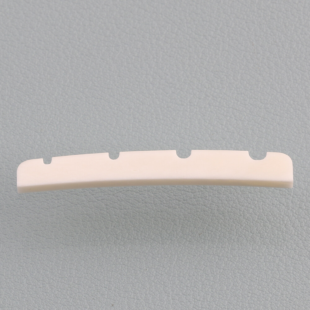 2PCS 4 String Bone Electric Bass Slotted Nut 42mm Curved Bottom